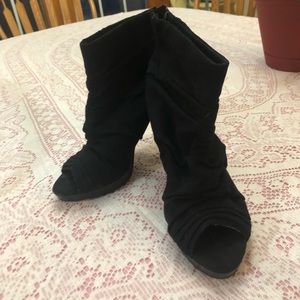 Black Peep-toe Heels